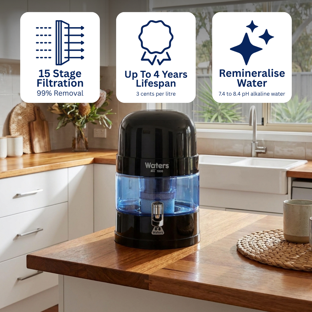 BIO 1000 Black 10 Litre Bench Top Water Filter