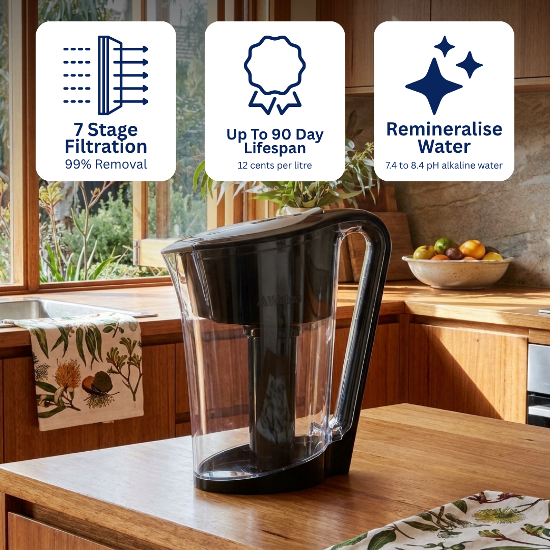 MyWaterJug 1.5L Water filter +3 Pack Replacement Filters